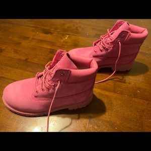 Pink Timberlands